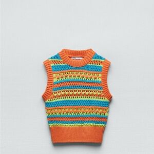 ZARA Textured Knit Vest